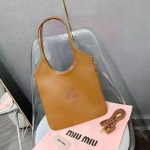 Miu Miu Transparent Panel Leather Tote Bag