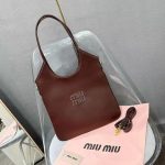 Miu Miu Transparent Panel Leather Tote Bag
