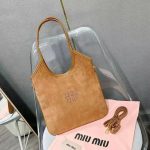 Miu Miu Transparent Panel Leather Tote Bag