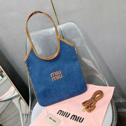 Miu Miu Transparent Panel Leather Tote Bag
