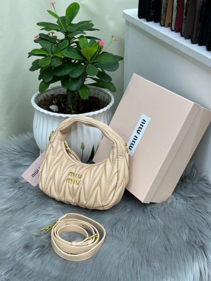 Miu Miu Ma Baluchon Nano Leather Crossbody Bag