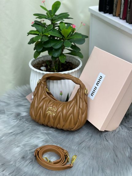 Miu Miu Ma Baluchon Nano Leather Crossbody Bag