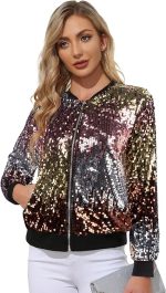 Cosmic Eclipse Sequin Bomber Jacket