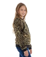 Midnight Glam Sequin Bomber Jacket